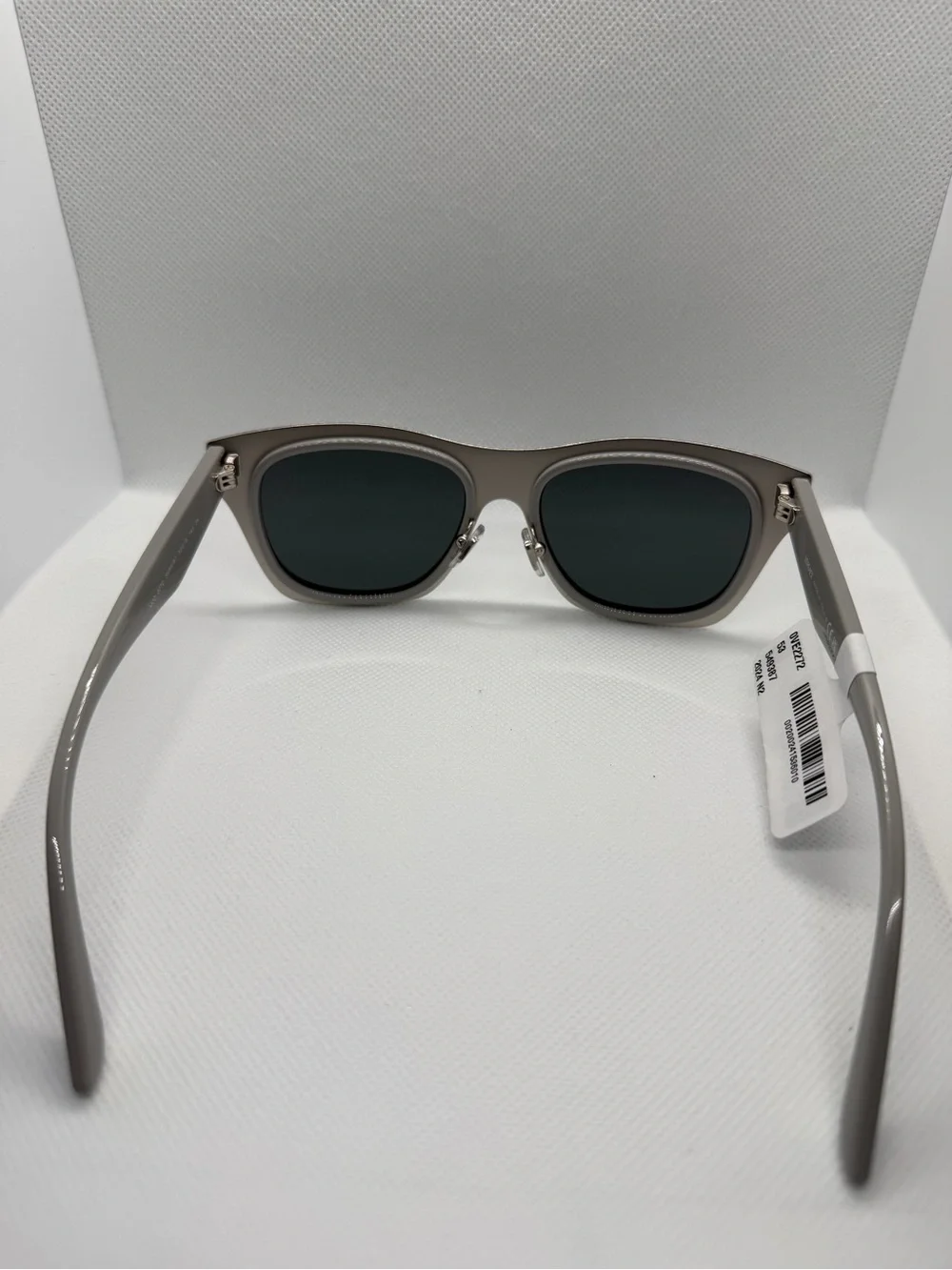 Versace Men’s Silver-Gray Frame Sunglasses with Dark Lenses